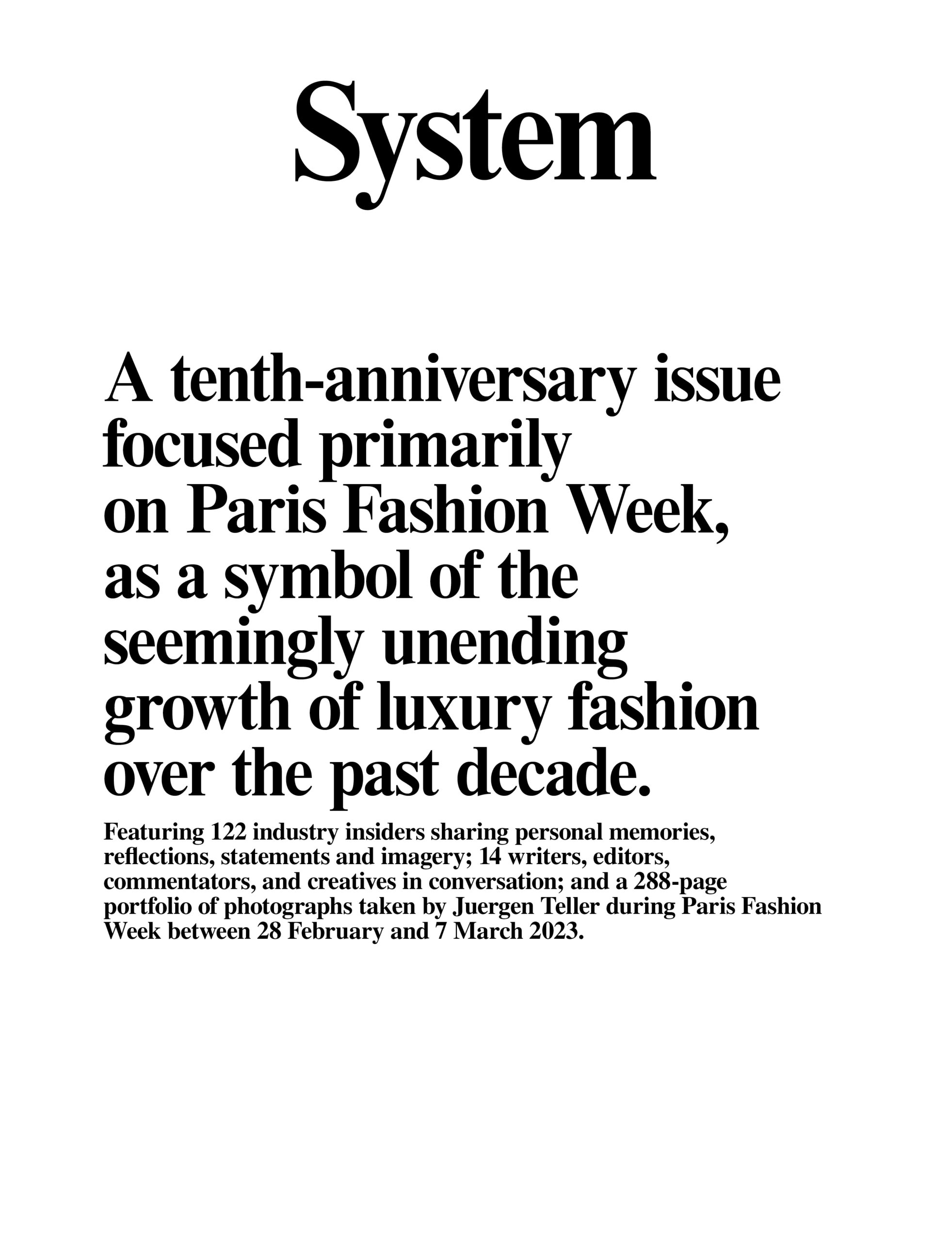 System issue No. 21 – Ten-year anniversary issue